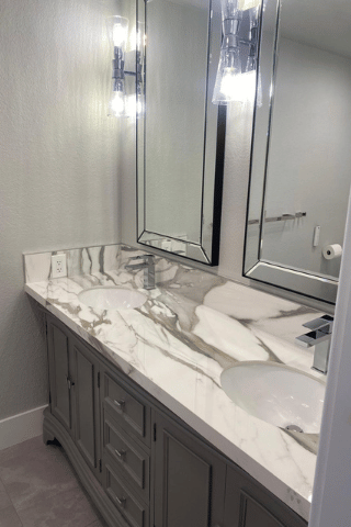 Full bathroom remodeling, tile, granite and stone installations
