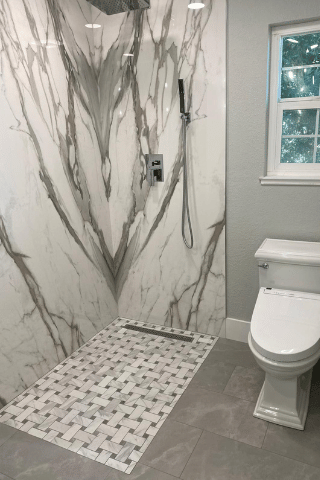 Full bathroom remodeling, tile, granite and stone installations