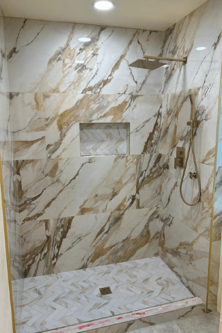 Full bathroom remodeling, tile, granite and stone installations