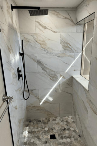 Full bathroom remodeling, tile, granite and stone installations