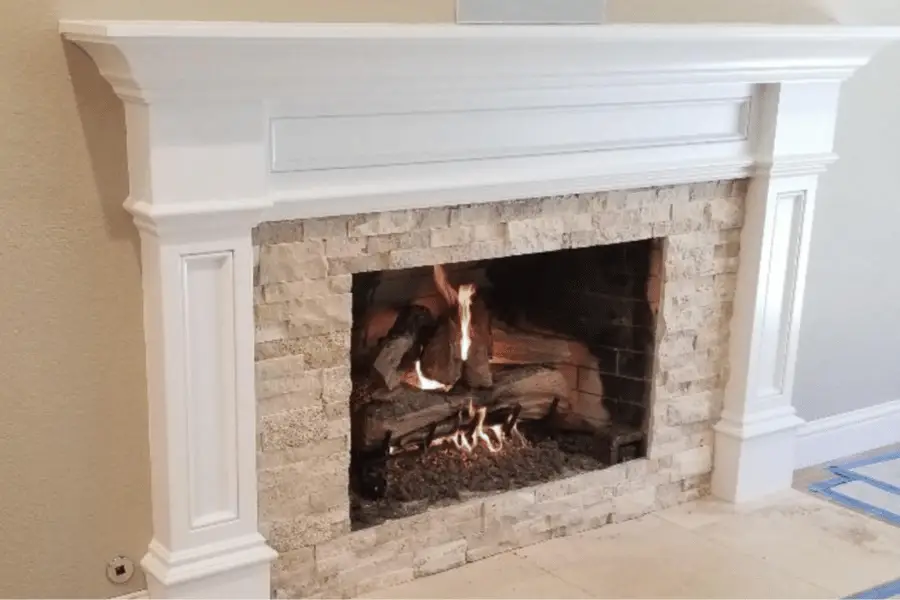 Tile, stone and granite fireplace installation
